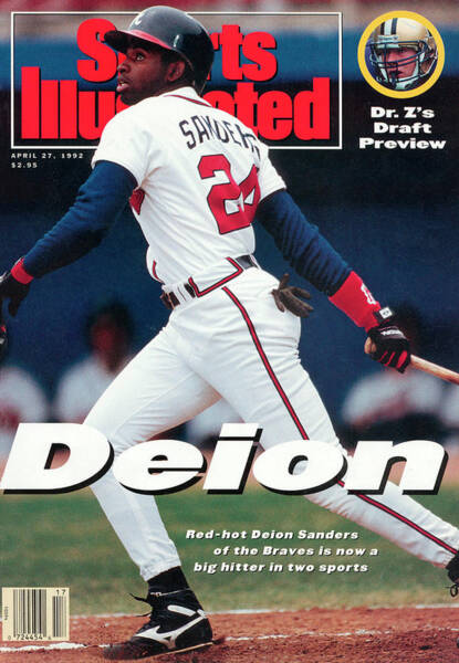 Deion Sanders at Bat Poster