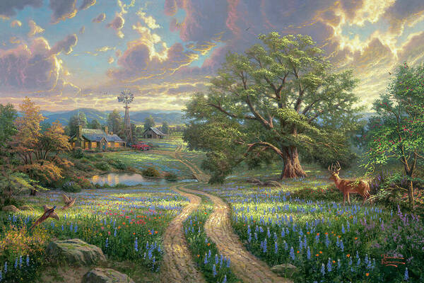 Country Living #1 Poster by Thomas Kinkade - Thomas Kinkade