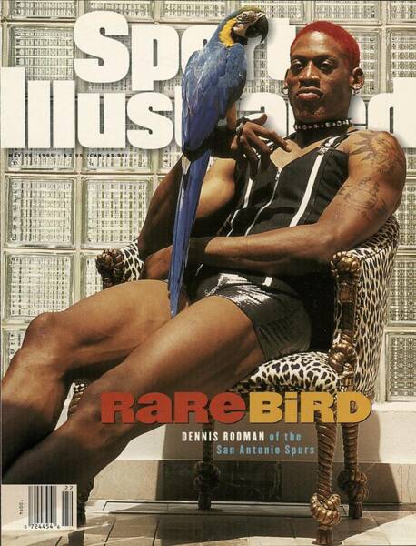 Dennis Rodman with Parrot Poster