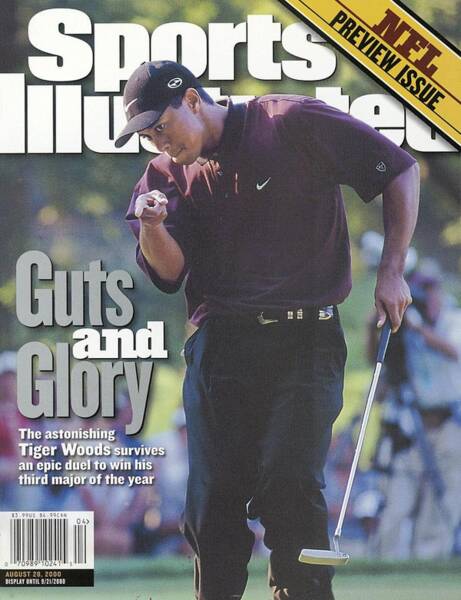 Tiger Woods Celebrates Golfing Triumph Poster