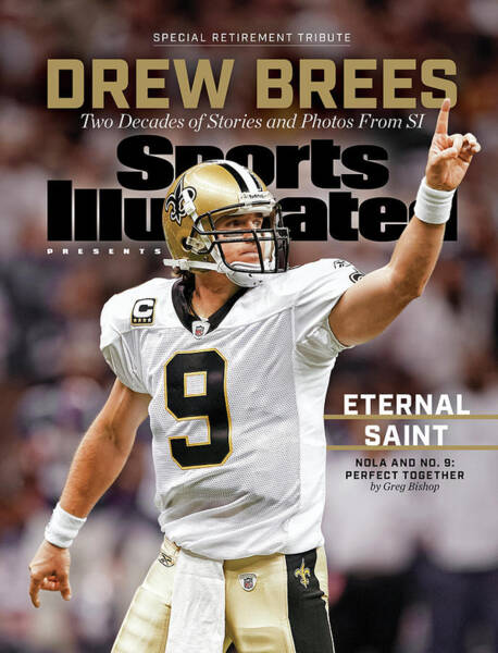 Drew Brees Retirement Commemorative Cover Poster