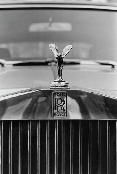 Rolls Royce Emblem on Classic Car Poster