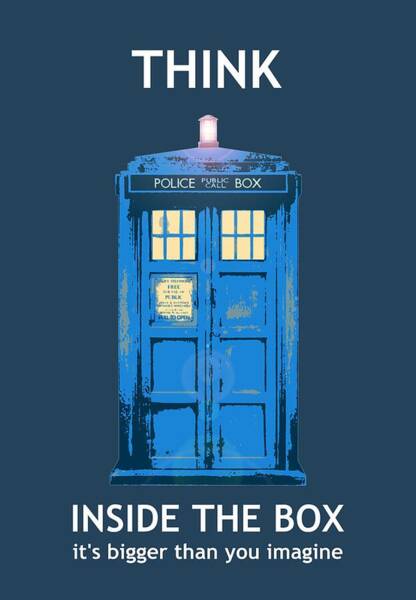 TARDIS Think Inside the Box Poster