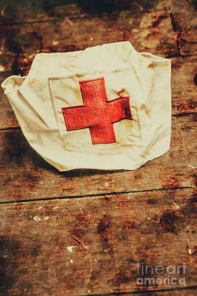 Vintage Red Cross Armband Poster