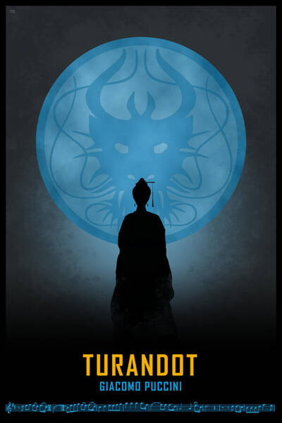 Turandot Opera Silhouette Poster