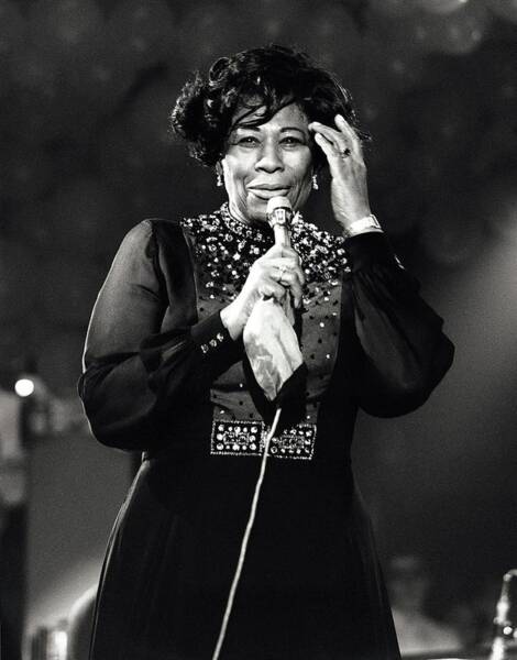 Renowned Jazz Singer Performing Poster