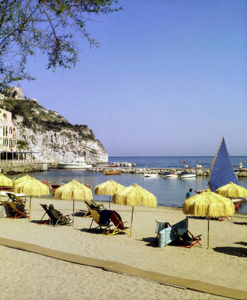 Beach At Lacco Ameno, Ischia Poster