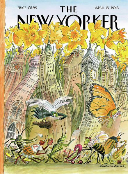 Insects in a Vibrant Cityscape Poster