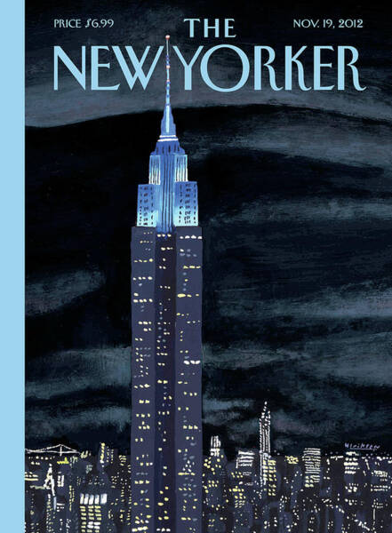 Empire State Building at Night Poster