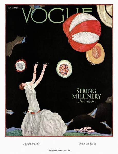 Vogue Spring Millinery Cover 1925 Poster