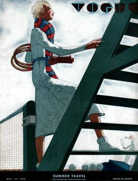 Vintage Tennis Magazine Cover Poster