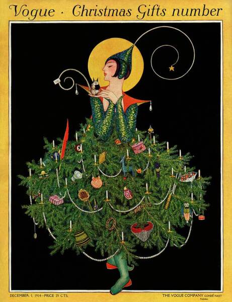 Vogue Christmas Cover 1914 Poster