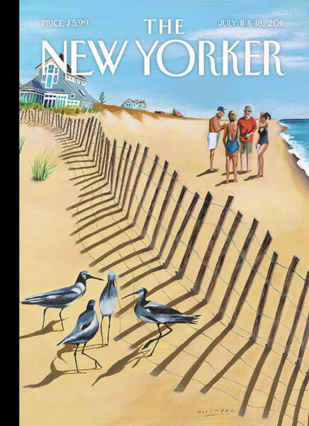 Beach Day with Seagulls Poster