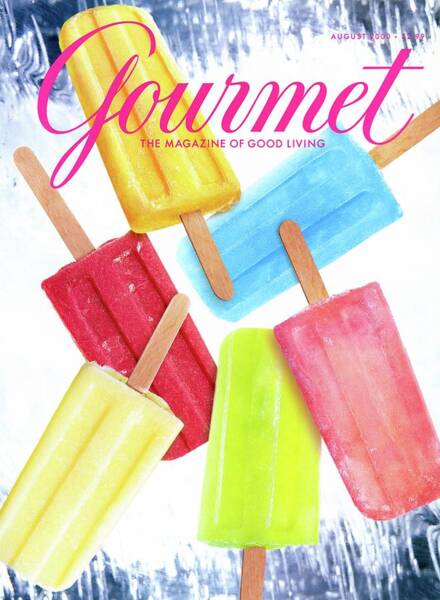 Colorful Popsicles on Gourmet Cover Poster