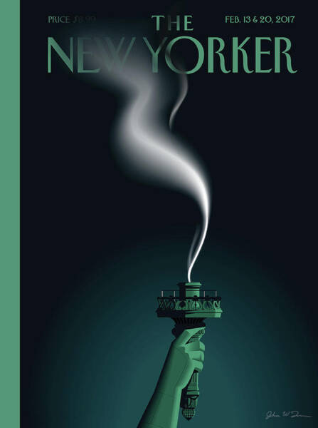 Statue of Liberty Torch Smoke Poster