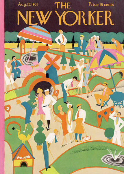 Colorful 1931 New Yorker Cover Poster