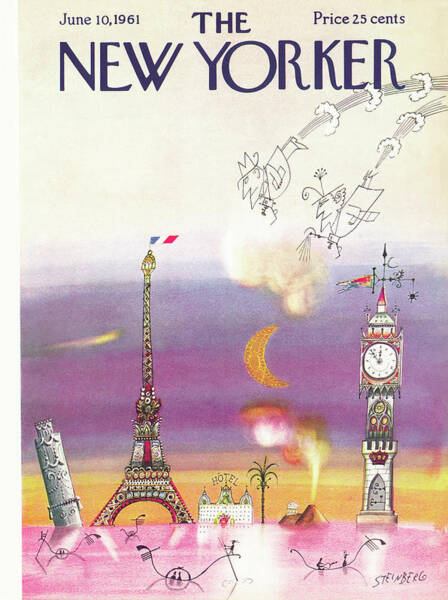 Eiffel Tower and Big Ben Dreamscape Poster