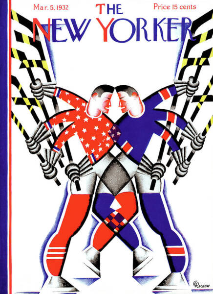 Vintage Hockey Rivalry Cover Poster