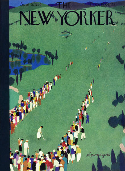 Golf Tournament Crowd on a Fairway Poster