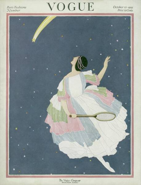 Elegant Woman Reaching for Shooting Star Poster