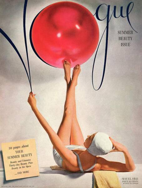 Vintage Vogue Summer Beauty Cover Poster