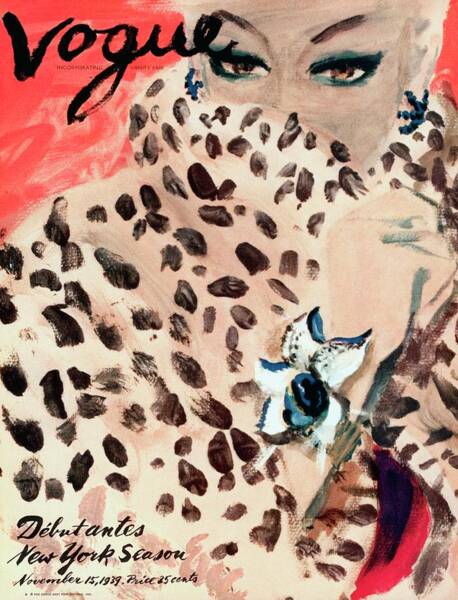 Vogue Cover with Elegant Woman Poster