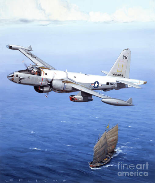 Lockheed P2V-7 Neptune Over Ocean Poster