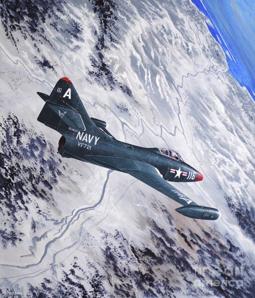 Grumman F9f-2b Panther Poster