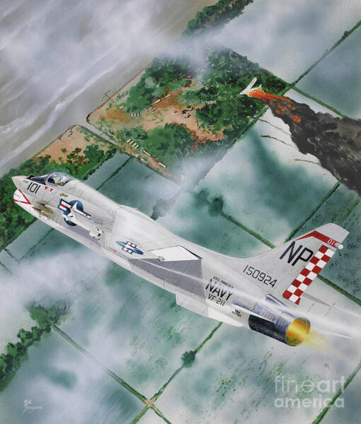 Vought F-8 Crusader in Action Poster