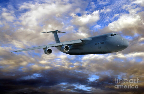 US Air Force Cargo Plane in Flight Poster