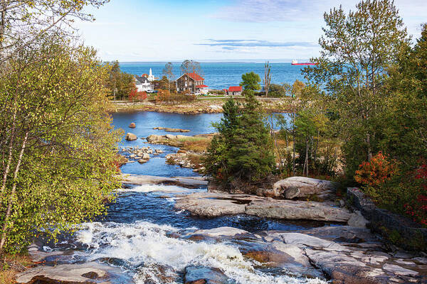 Scenic River and Ocean View Poster