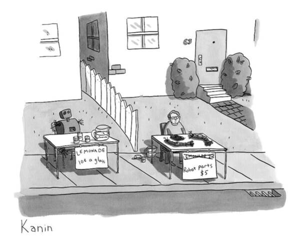 Lemonade and Robot Parts Stand Poster