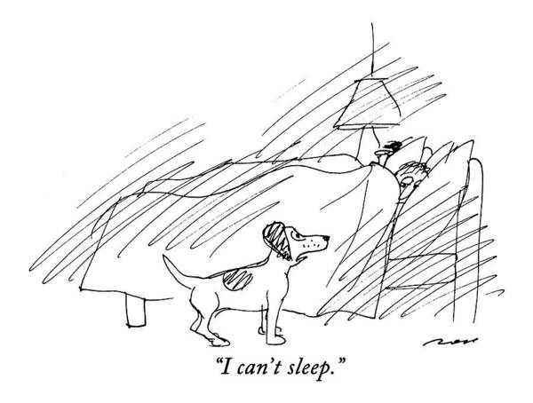 Dog and Human in Bed Poster