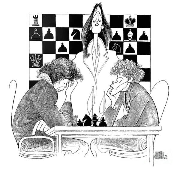 Chess Match Under Intense Focus Poster