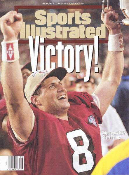 Steve Young Celebrates Victory Art Print