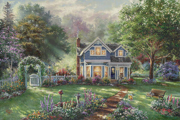 Springtime Memories Art Print by Thomas Kinkade Studios - Thomas