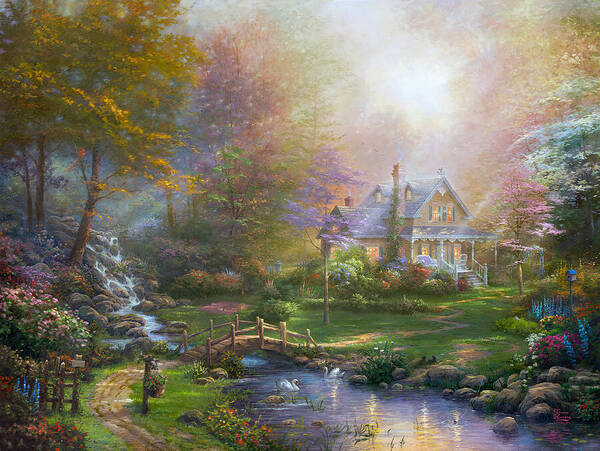 Mother's Perfect Day Art Print by Thomas Kinkade Studios - Thomas