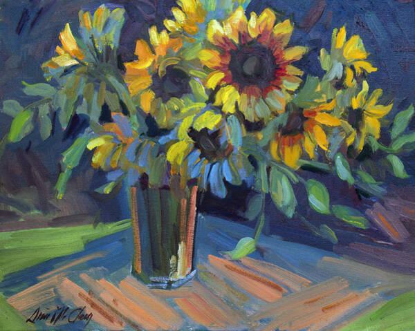 Vibrant Sunflowers in a Vase Wall Art