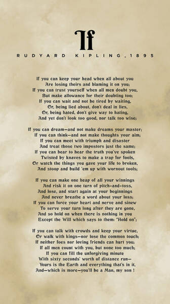 Rudyard Kipling's Poem If Mixed Media