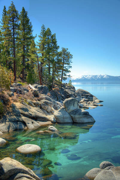 Serene Lake Tahoe Shoreline Wall Art