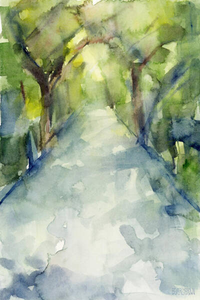 Pathway Through a Lush Garden Painting