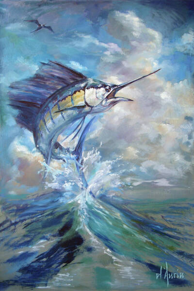 Majestic Sailfish Leap Wall Art