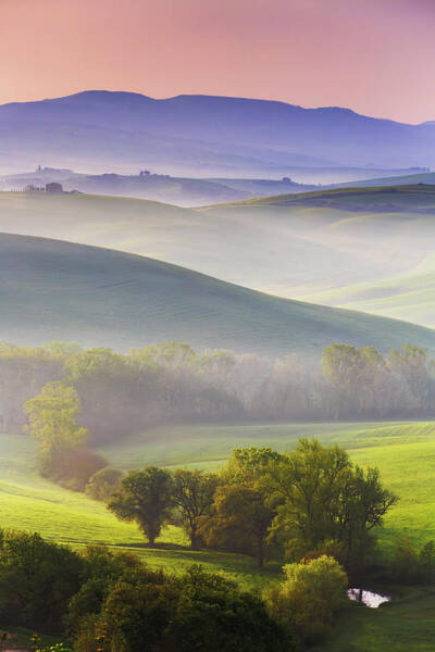 Tuscany, Awesome Landscape At Dawn #2 Art Print