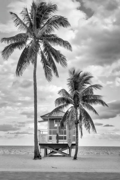 Florida, South Florida, Hollywood Beach, Lifeguard Station #9 Art Print