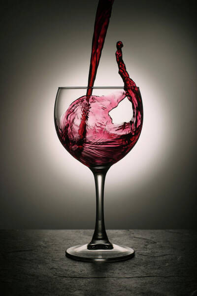 Dramatic Red Wine Splash Art Print