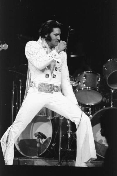 Elvis Presley Performing on Stage Wall Art