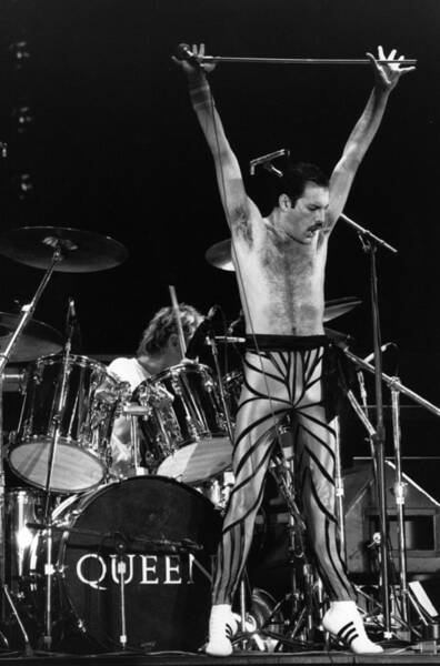Freddie Mercury Performing with Queen Wall Art