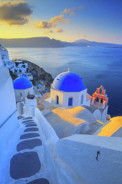 Greece, Santorini, Oia Village Art Print