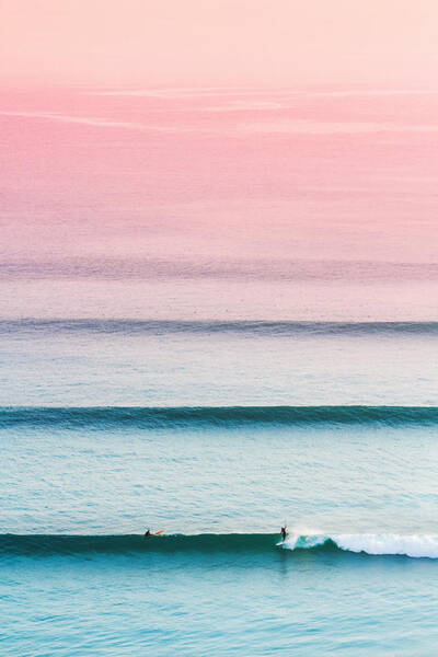 Surfer at Sunset in Morocco Photograph
