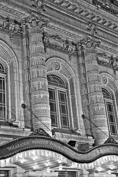 Broadway Theatre Nyc  Bw Art Print